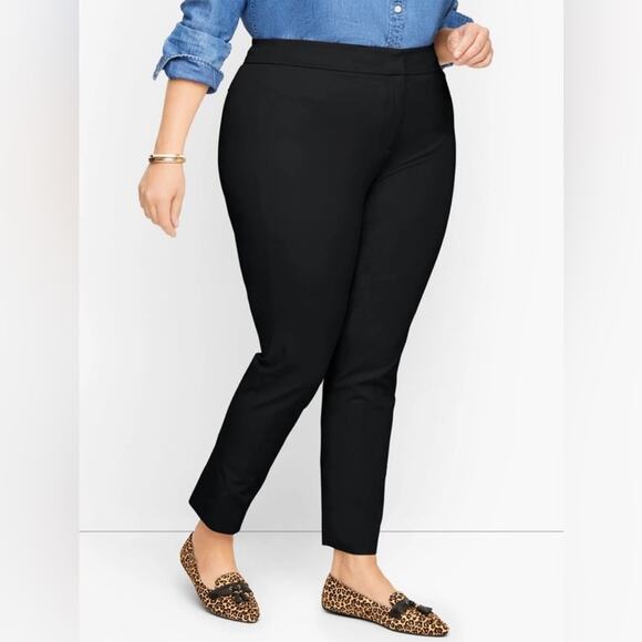 Talbots Curvy Velvet Black Chatham Ankle Pants Size 16 - Picture 1 of 7